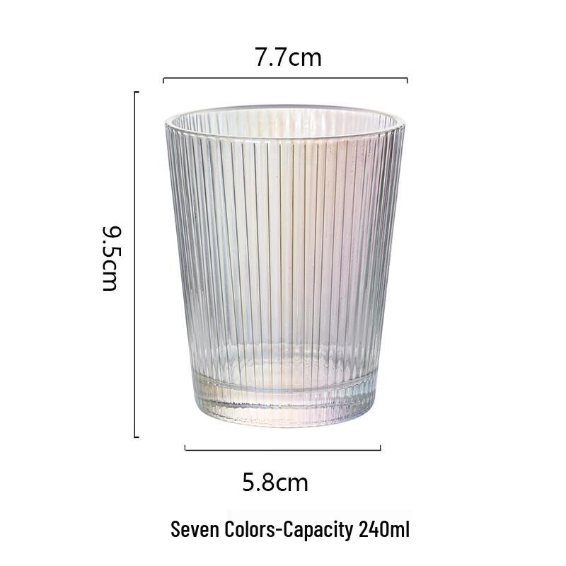 Striped Glass Mouthwash Cup