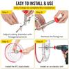 SucceBuy Adjustable Steel Hole Saw Cutter Kit 40-200mm w/ Shield Hole Cutter Drill Bit DIY Tool Sheetrock Veneer Slate
