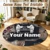 Round Rug Custom NameRammstein Pattern Non Slip Carpet Home Floor Decor