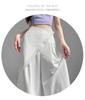 Women's White Lace Two-Piece Wide-Leg Pants with Crotch Cover - High-Waisted, Slimming, Draping, Floor-Length for Summer
