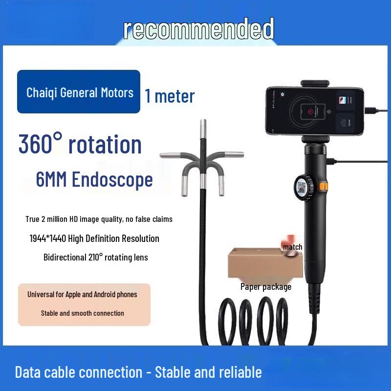 High-Temperature Rotating Endoscope for Smartphones
