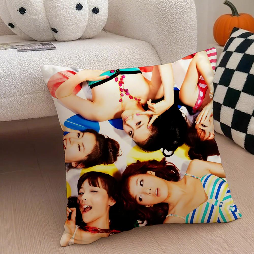 Girlgroup Retro Wg W-Wondergirls Cushion Cover Throw Pillow Cover Hidden Button Durable Polyester Chair Cushion