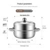 MCHEF Single Layer Stainless Steel Steamer Pot