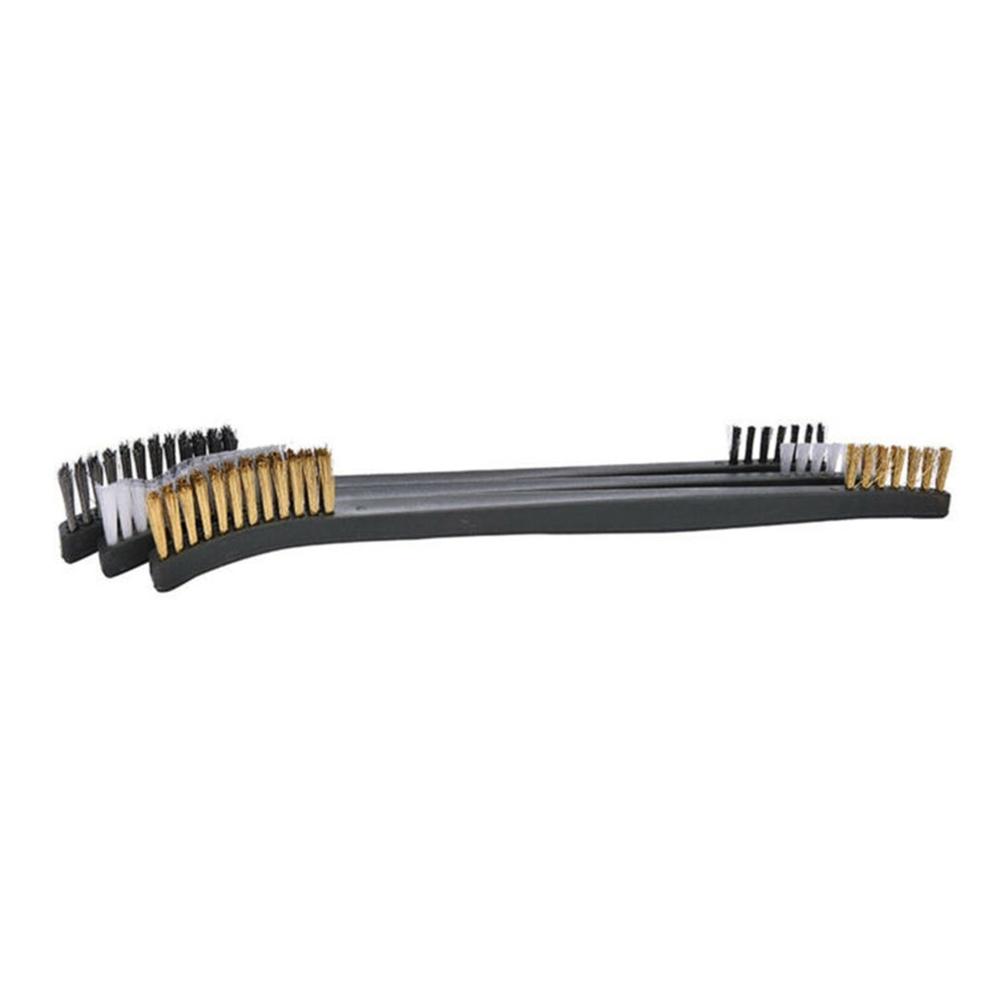 Workshop Wire Brush Tools Supplies 3pcs Set Nylon Brass Stainless Steel