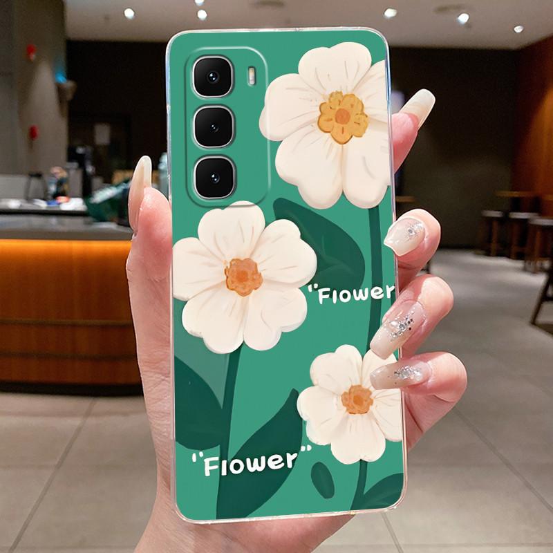 For Tecno Spark 40 Pro Plus KM7 40Pro KM6 Phone Cases Funda Flower Butterfly Back Cover Soft Silicone Transparent TPU Jelly Case