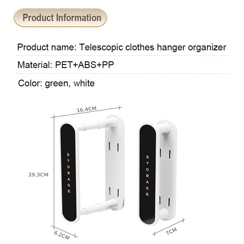 Double Layer Foldable Storage Rack Clothes Hanger Clip Collector Clothes Hanging Balcony Clothes Wall Hanger Finishing Rack