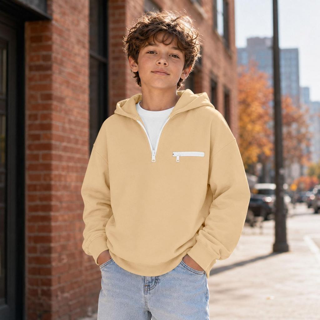 Casual Crewneck Sweatshirt Top voor Jongens en Meisjes, Comfortabele Pullover voor Dagelijks Gebruik