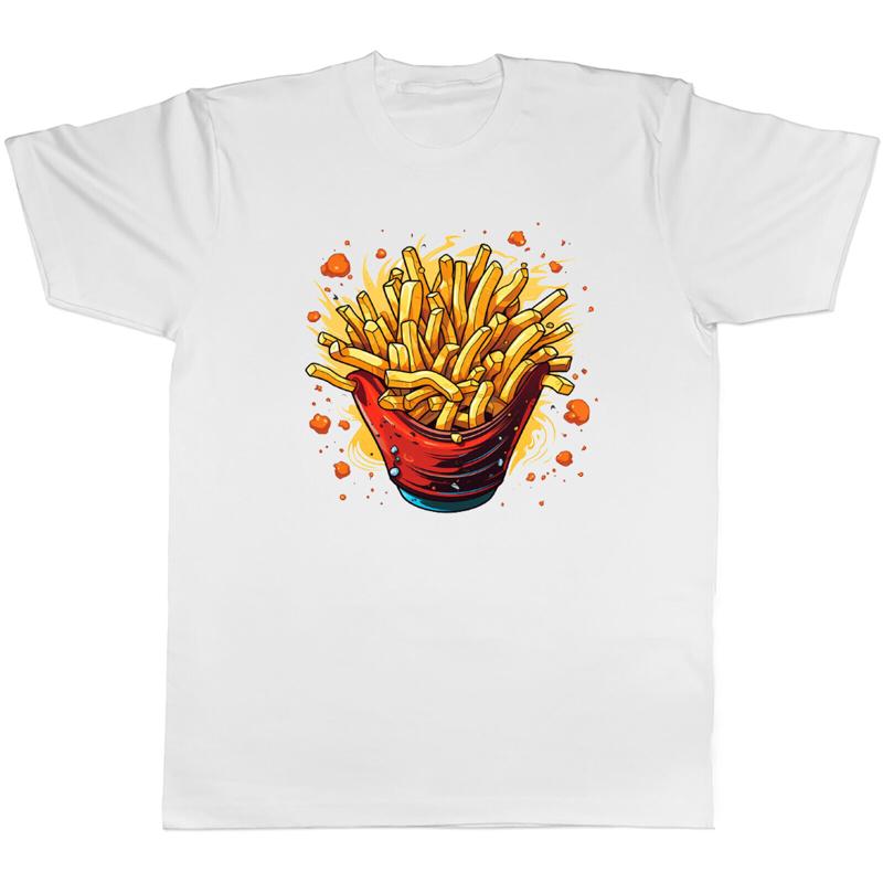 

French Fries Lover Mens T-Shirt Keywords Tee Gift S разноцветный