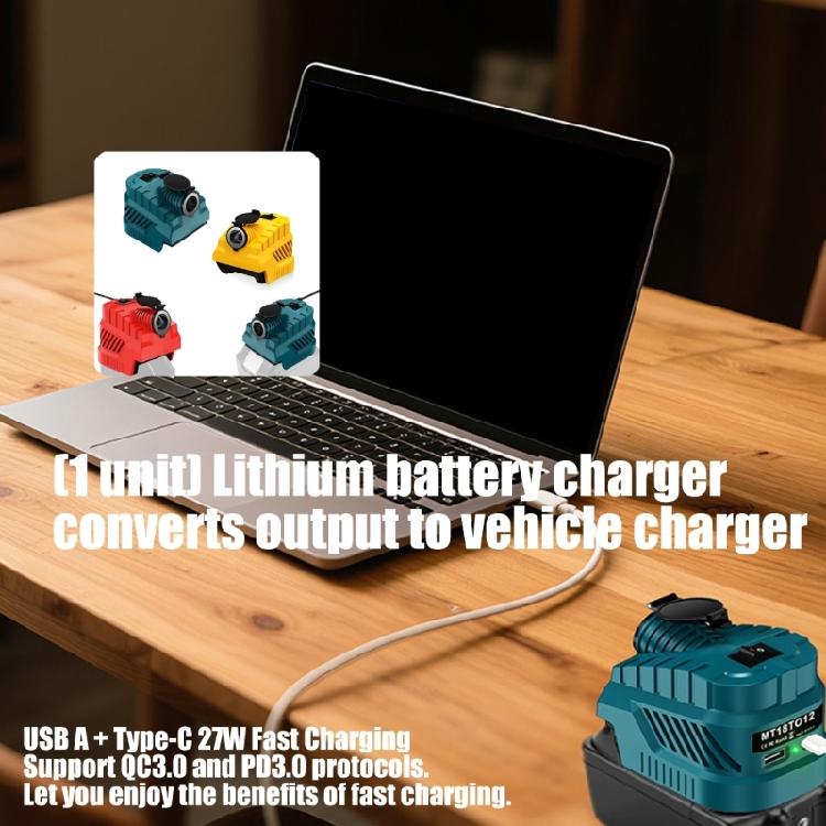 Car Charger Adapter Energy Efficient Featuring ABS Durability and Overload Protections Suitable for 18/20V Batteries