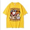 Lustiges Jesus ist auferstanden Jesus Cool Lustiges Grafik-T-Shirt Unisex Damen Komfort Oversize-T-Shirts Gothic Kleidung Kurzarm-T-Shirt