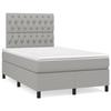 3142001 vidaXL Divan Bed with Mattress Light Grey 120x200cm Fabric