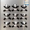 Stuffed Panda Plush Toy Cartoon Refrigerator Decor Soft Plush Panda Refrigerator Magnet