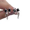 Sparkling Star Bow Zircon Studs: Elegant No-Pierce Cuff Earrings for Women