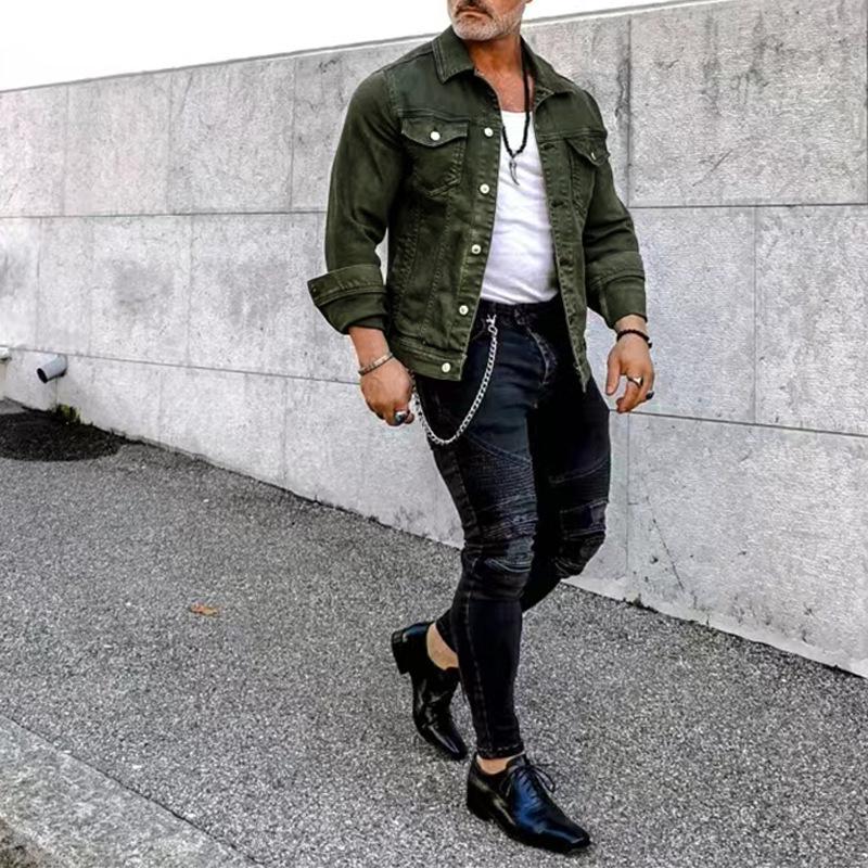 Men's 2023 Autumn/Winter Slim Fit Multi-Pocket Workwear Jacket