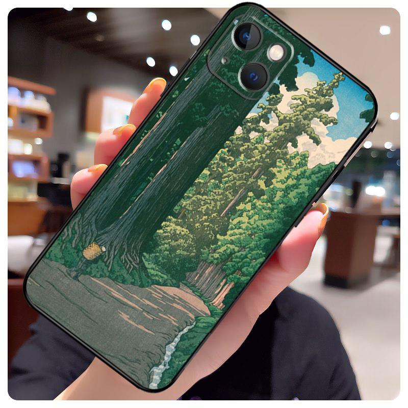 Japanese Ukiyoe Case For iPhone 17 Pro Max 15 14 13 11 12 16 Pro Max mini 15 16 Plus 16e 17 Air Phone Cover