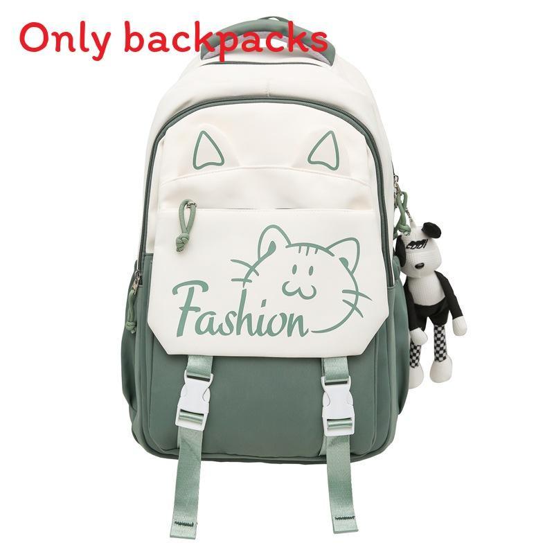 Cat Printed Backpack Large Capacity Breathable Outdoor Leisure Schoolbag Travel