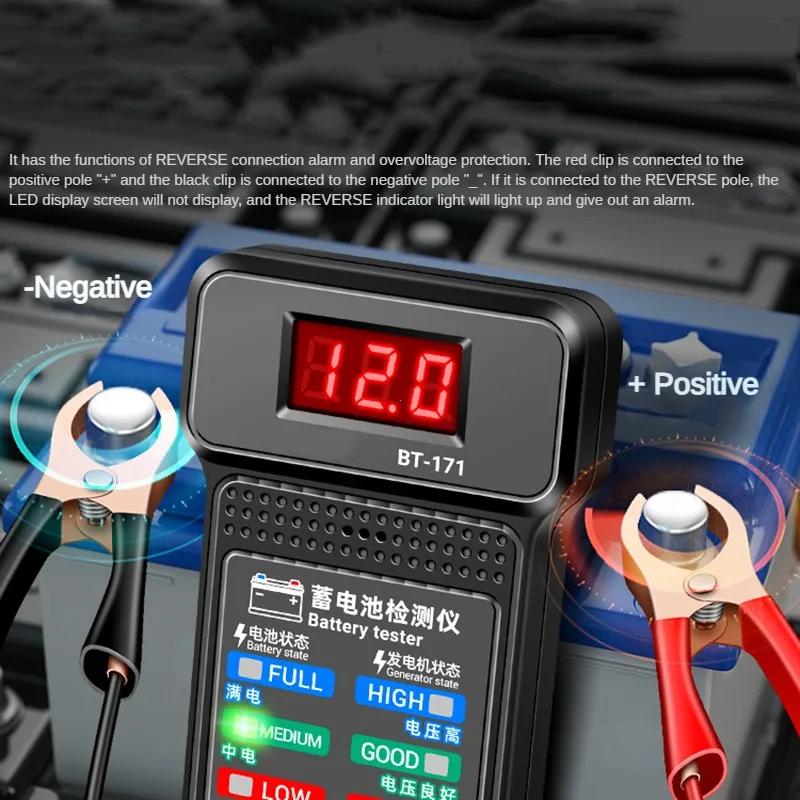 2024 Nowy Uniwersalny Tester Akumulatora Samochodowego 12V 24V 100-2000CCA Narzędzie do Testowania Obciążenia Akumulatora z Ekranem LCD Automatyczny Analizator Alternatora