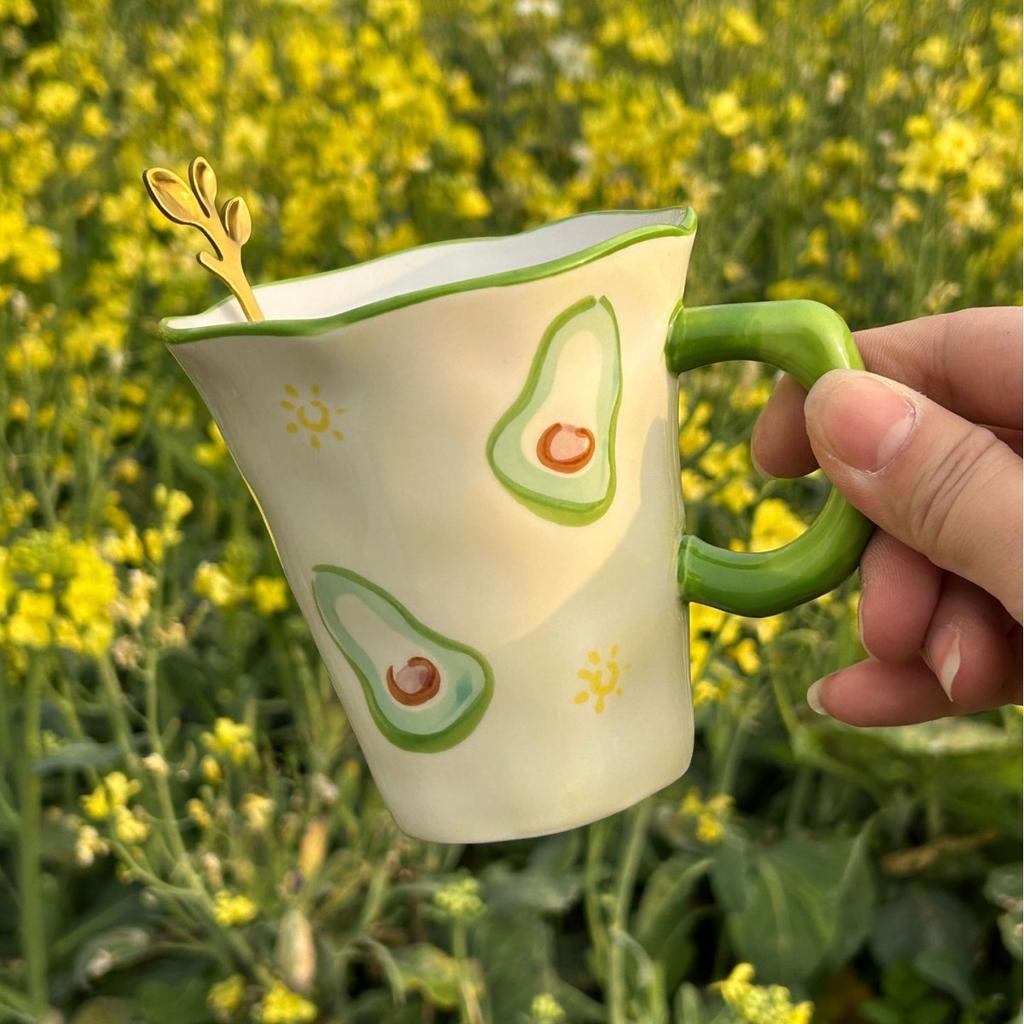 Retro Pure Hand-Painted Ceramic Cup Souvenir Creative Mug Coffee Cup High Value Water Cup