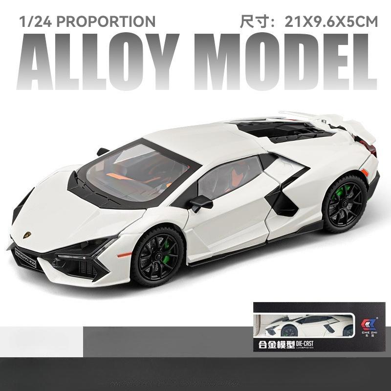 1:24 Lamborghini Revuelto Racing Car Alloy Metal Model Computer Desktop Ornaments Trendy Decoration Birthday Present For Boys