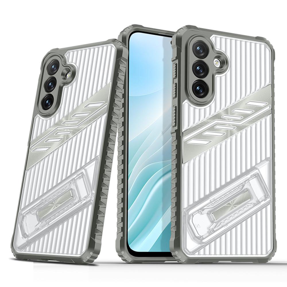 For Samsung Galaxy A35 5G Case Folding Kickstand PC+TPU Anti Drop Phone Cover