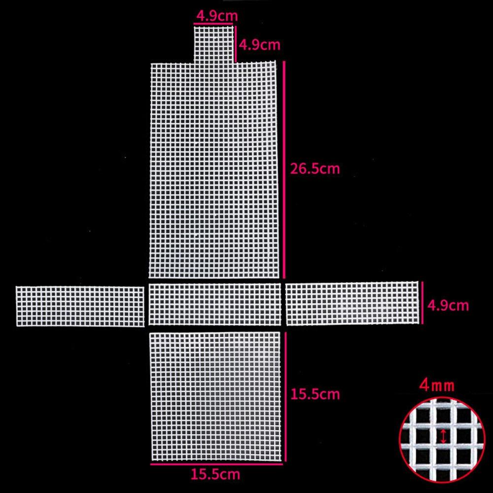 Plastic Weaving Plastic Mesh Cloth Handmade Craft Bags Making Grid Hook White Knitting Crochet Bags Plate Bag Accessories