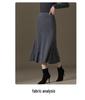 Autumn/Winter 2025 Pleated Midi Skirt - 100% Cashmere, Slimming, Solid Color, Versatile and Stylish.