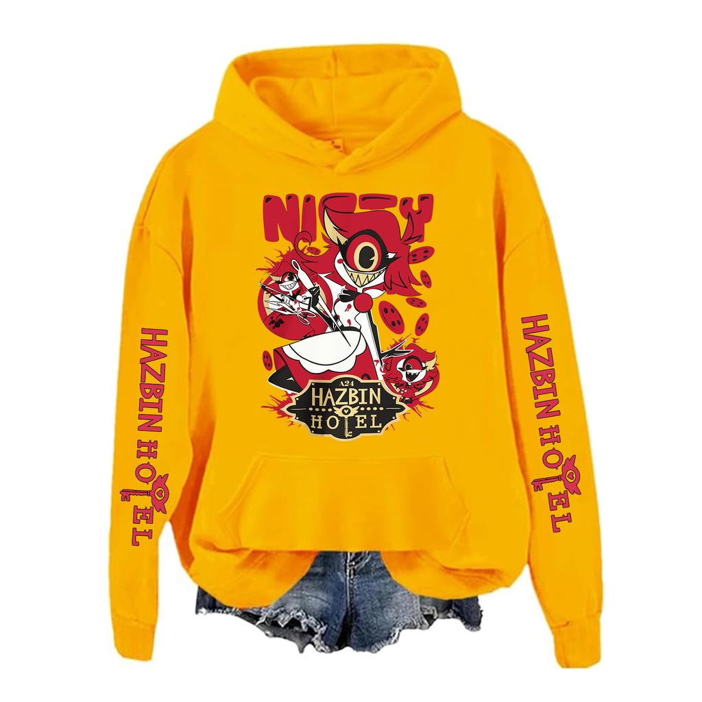 Hazbin Hotel Niffty Hoodie Mann Frau Harajuku Langarm Pullover Tops Sweatshirt Geschenk
