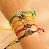 Yellow Braided Rope Adjustable Bracelet Hollow Bicycle Charm Minimalist Casual Thin Wrist Jewelry for Women Daily Wear