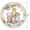 New hot-selling animal series theme party tableware forest animals children's birthday decoration supplies