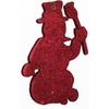 Set of 65 red glitter pendants