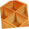 1PC Multifunctional Storage Box Dried Fruit Tray Compartment Planter Wood Veggie Tray 4 Compartment Wood Tray