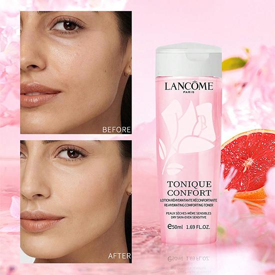 LANCÔME Tonique Confort Re-Hydrating Comforting Toner, Dry Skin-Even Sensitive For Improved Skin Hydration 1.69 FL.OZ./50ML