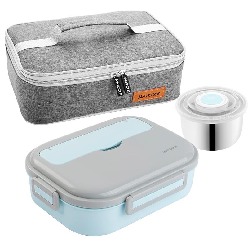 MAXCOOK 304 Stainless Steel 4-Compartment Insulated Lunch Box