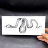 Big Size Black Snake Temporary Tattoo Stickers For Women Men Body Waist Waterproof Fake Tattoo Dark Wine Snake Tattoo