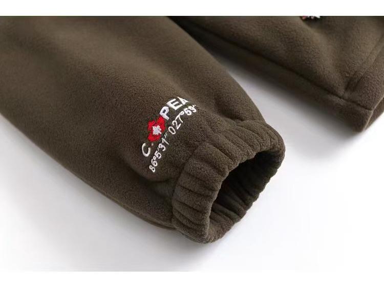 Norwegian Export Men's Winter Fleece Jacket – Fashionable, Embroidered, Versatile, and Casual.