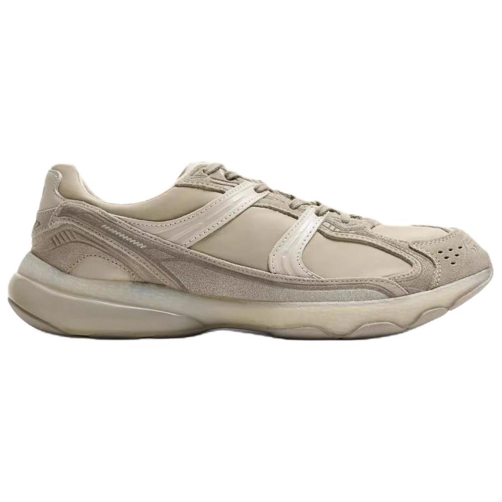 Zara Origins Leather Fashion Round Toe Breathable Thick Sole Low Top Casual Shoes Men sneaker Gray-Brown 2345520131