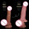 Reusable Silicone Penis Sleeve Delay Ejaculation Cock Sleeve Enlarger Super Soft Penis Extender Couples Condom Sex Toys for Men