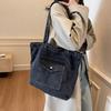 Retro Denim Bag for Women, 2026 New Large-capacity Campus-style Single-shoulder Bags Casual Hand-held Tote Bag