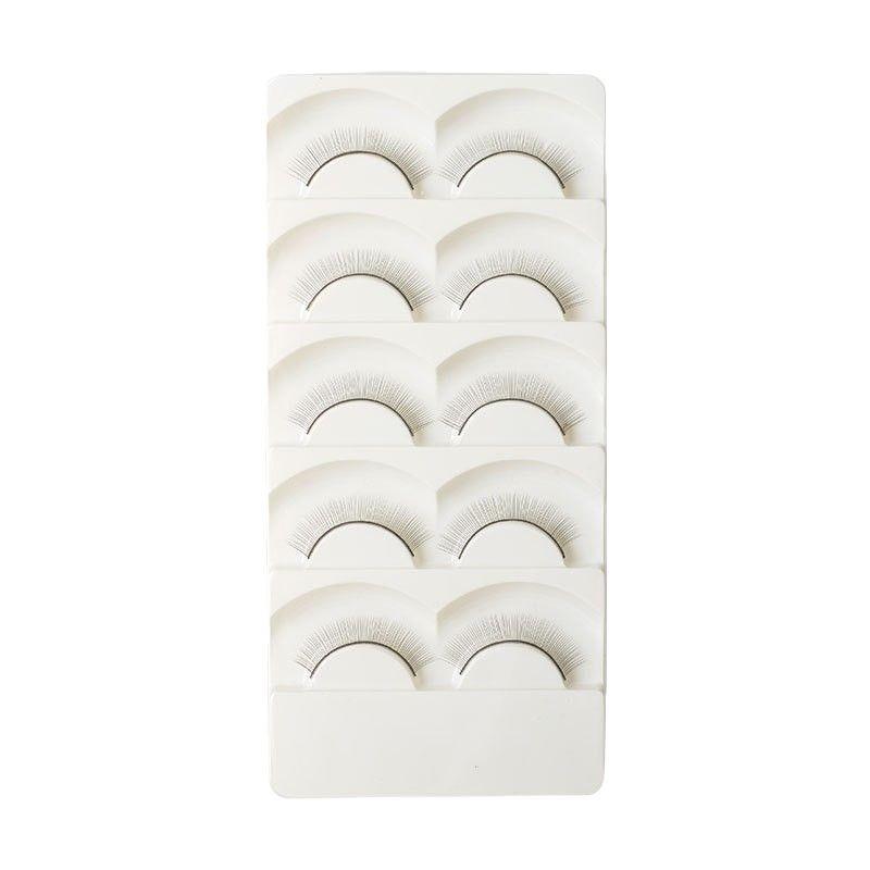 5 Pairs Self-Adhesive Practice Eyelashes for Makeup Beginners and Beauty Salon Training
