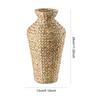 Straw Woven Indoor Plant Holder Desktop Floral Arrangement Container Decorative Vase for Home Decor and Table Centerpieces