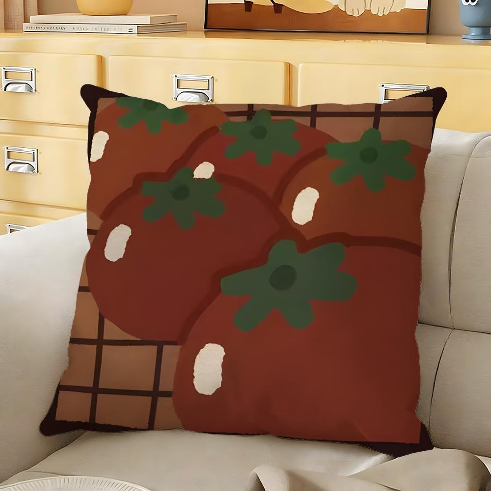 Sweet Chocolate Cube Block Cushion Cover Soft Durable Reversible Pillow Cover Home Car MultiScene Daily Comfort Pillowcase