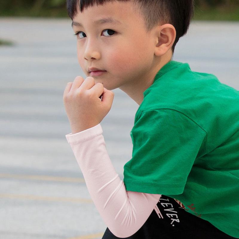 

Летние детские солнцезащитные рукава и перчатки из ледяного шелка - Тонкий стиль для мальчиков и девочек светло-розовый