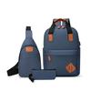 2025 Neuer Oxford Rucksack USB-Aufladung Dreiteiliges Set Reisetasche Unisex Business Computertasche Hohe Kapazität Freizeit Büchertasche