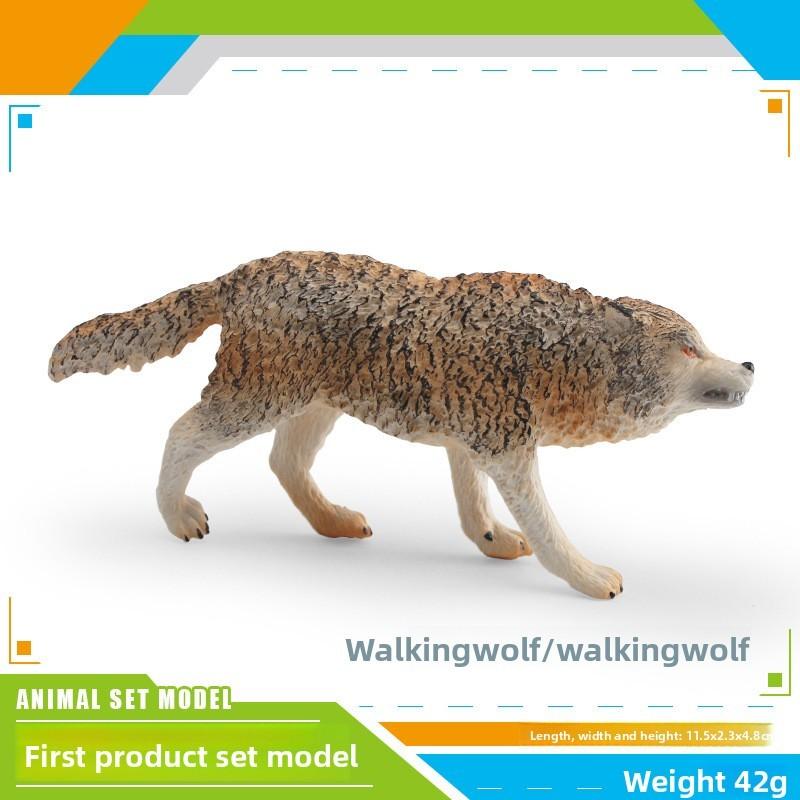Wild Animal Model Pvc Pack With Motion Wolf Figures For Kids Learning And Decor