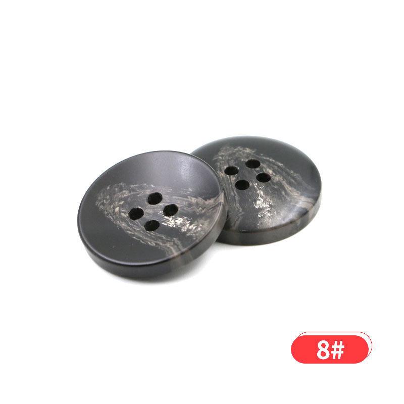 Nasturi din rășină cu model negru, pentru haine, nasturi versatili pentru costum, nasturi rotunzi pentru haine de lână pentru bărbați și femei