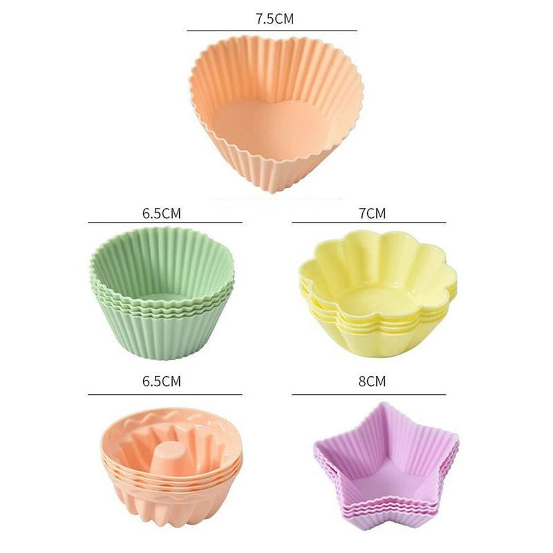 5/10/20/25 Stück Silikon-Lunchbox-Teiler Cupcake-Förmchen Eierkuchenhalter Kuchenbecherform Muffinförmchen Bento-Box-Zubehör Für Kinder