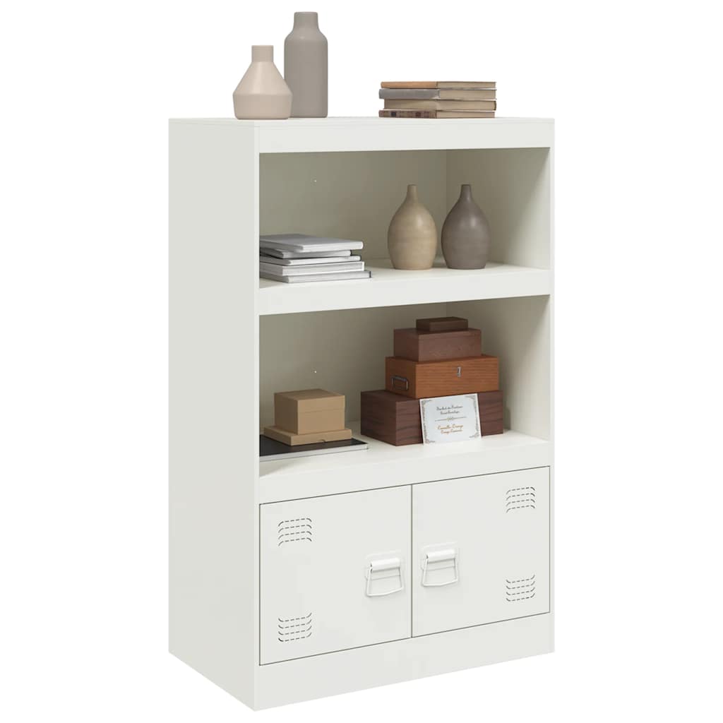 Sideboard White 67 X 39 X 107 Cm Steel