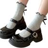 Women In The Spring and Autumn Bowknot Lace Socks of The Students