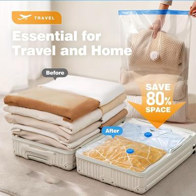 11/4 Stück Vakuum-Kompressionsbeutel mit Handpumpe, Für Bettzeug & Kleidung - Vakuumsack für Matratze, Reisetaschen, Kleideraufbewahrungsbeutel