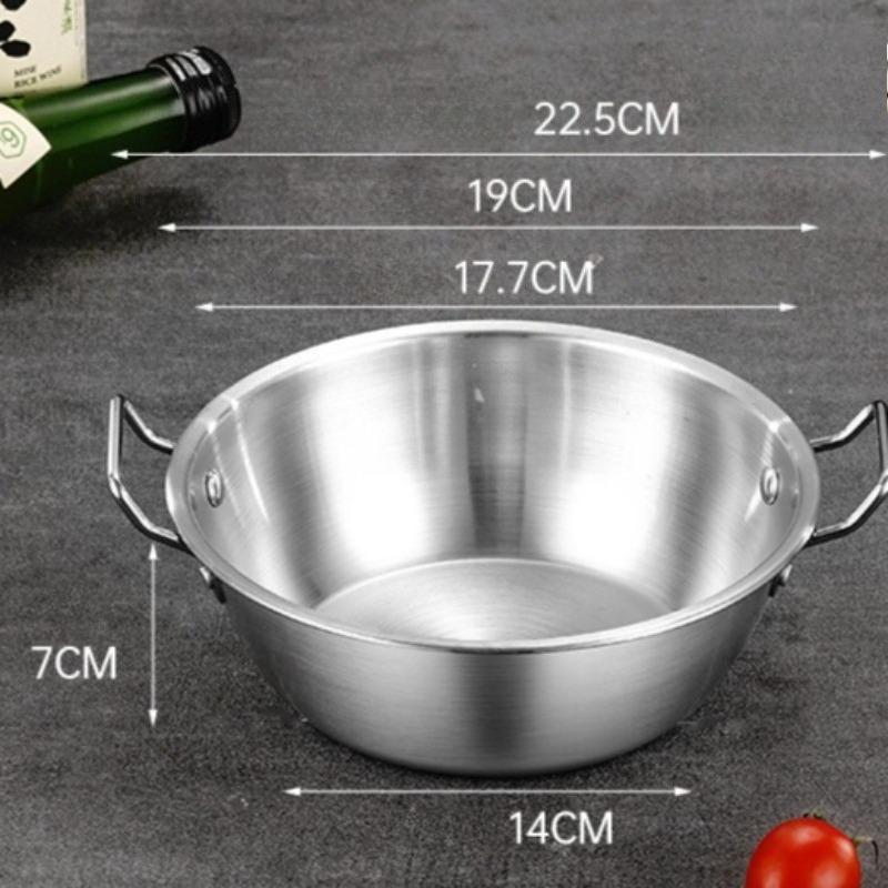 Ciotola per Noodles in Acciaio Inossidabile - Ciotole Giapponesi per Ramen/Coreane per Banchan con Manici Multimisura Ciotole per Zuppe e Insalate per Pho, Cereali e Meal Prep
